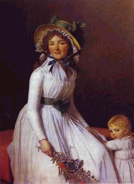 Jacques-Louis David Portrait of Emilie Seriziat and Her Son